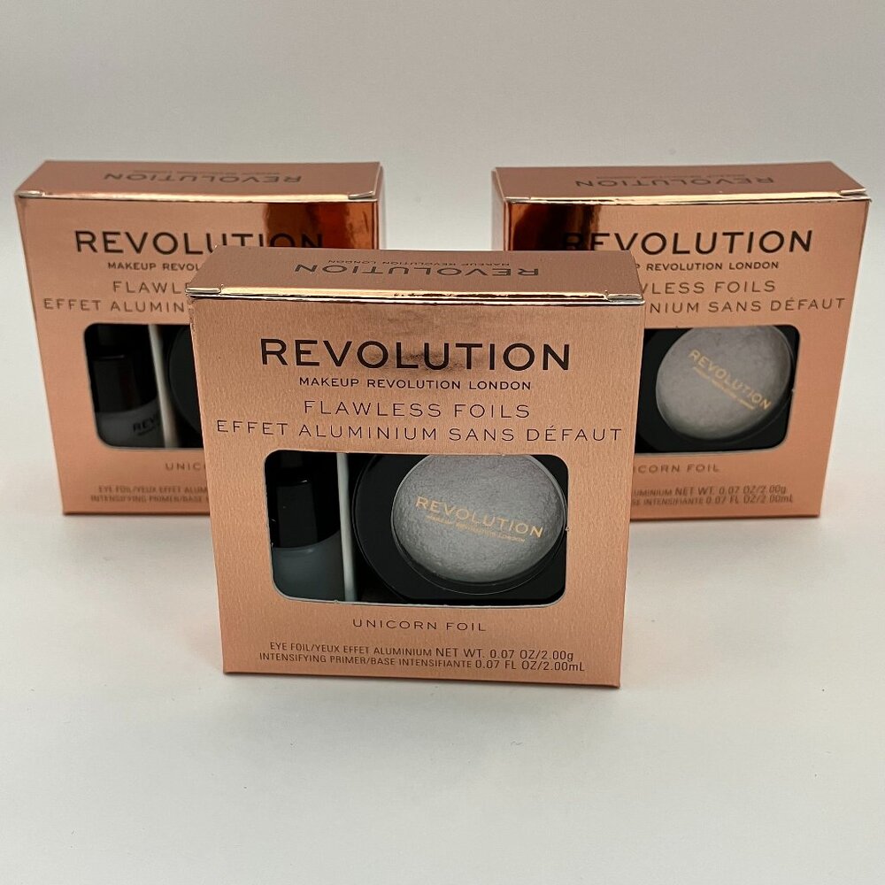 Makeup Revolution Flawless Eye Foil Unicorn Eyeshadow 0.07 Oz Pack Of 3 Pieces